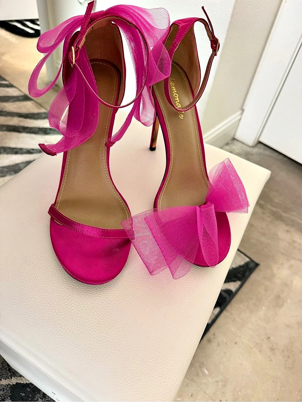 Lemonade Pink Bow High Heels